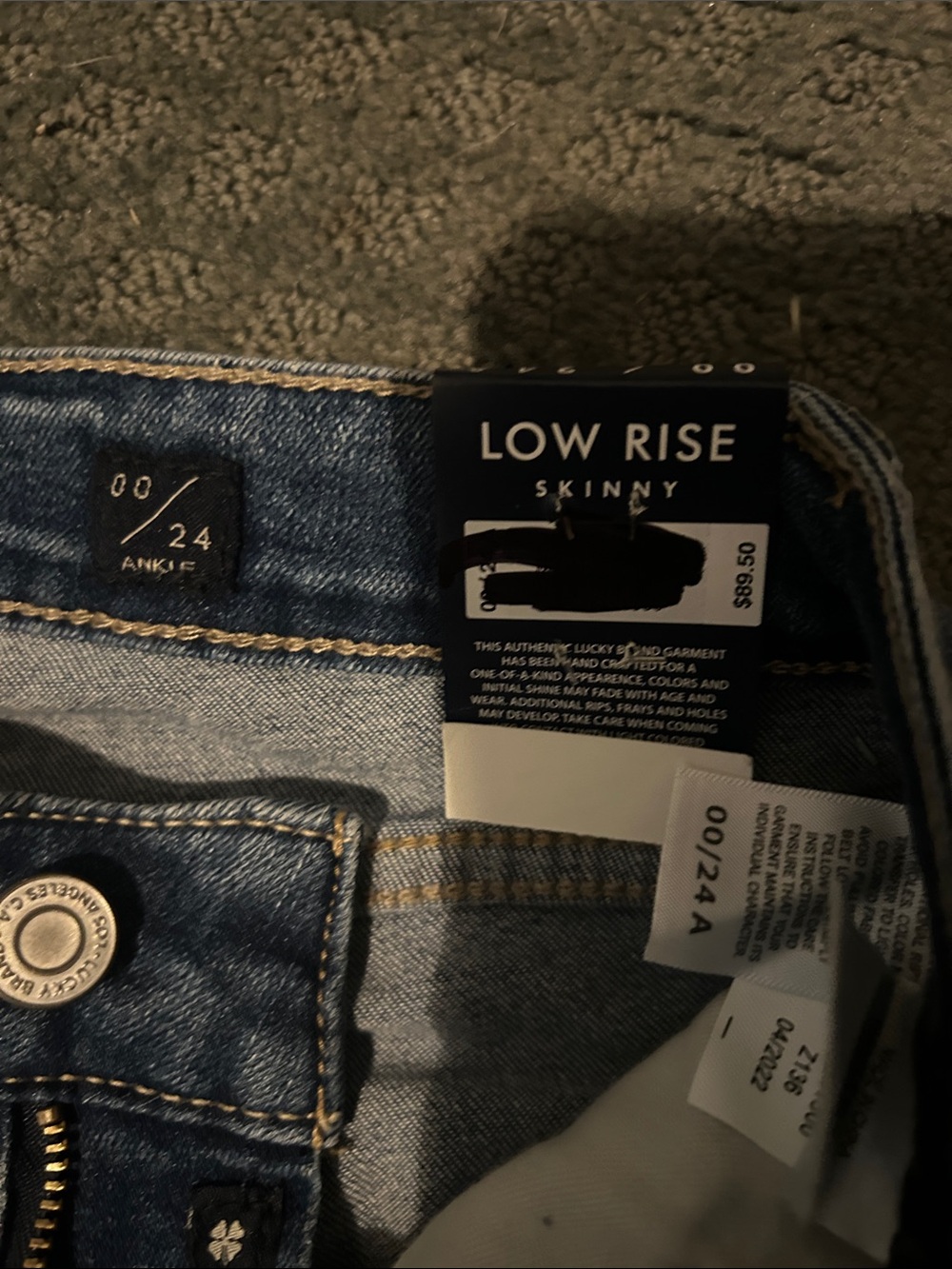 Lucky 🍀 Brand Distressed low rise Skinny Jeans - Picture 4 of 7